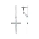 Серьги из белого золота с бриллиантами