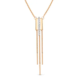 Колье из красного золота с фианитами