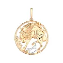 Подвеска из красного золота