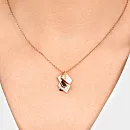 Подвеска из красного золота с фианитами