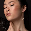 Серьги продевки из красного золота