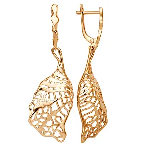 Серьги из красного золота