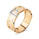 Кольцо из красного золота с фианитами