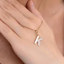 Подвеска из красного золота с фианитами