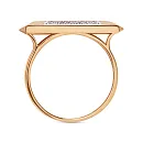 Кольцо из красного золота с фианитами