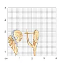 Серьги из красного золота с фианитами
