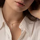 Подвеска из красного золота с фианитом