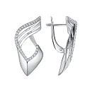 Серьги из белого золота с бриллиантами