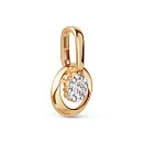 Подвеска из красного золота с фианитами