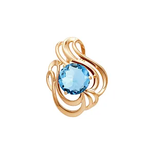 Подвеска из красного золота с swiss топазом