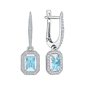 Серьги из белого золота