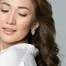 Серьги из красного золота с фианитами