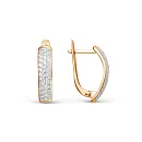 Серьги из красного золота с фианитами