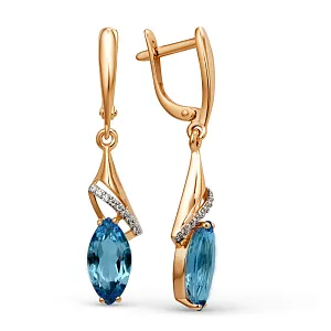 Серьги из красного золота