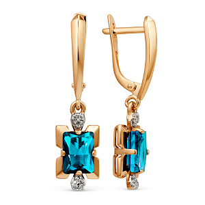 Серьги из красного золота