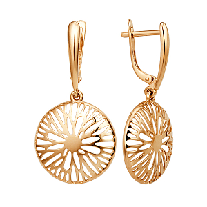 Серьги из красного золота