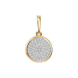 Подвеска из красного золота с фианитами