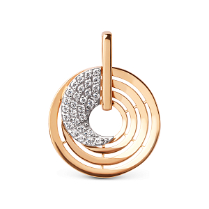 Подвеска из красного золота с фианитами