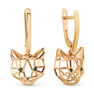 Серьги из красного золота