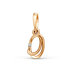 Подвеска из красного золота с фианитом