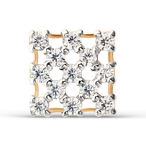 Подвеска из красного золота с фианитами