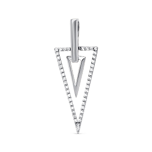 Подвеска из белого золота с фианитами