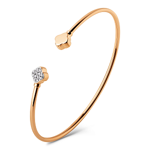 Браслет из красного золота с фианитами