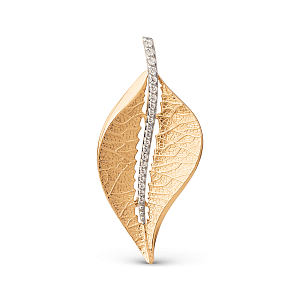 Подвеска из красного золота с фианитами