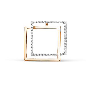 Подвеска из красного золота с фианитами