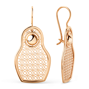 Серьги из красного золота