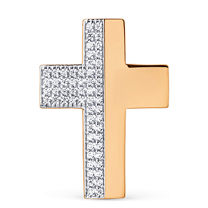 Подвеска из красного золота с фианитами