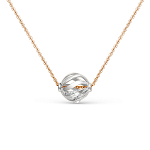 Колье из красного золота с фианитами