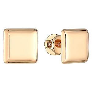 Серьги пусеты из красного золота