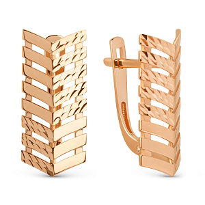 Серьги из красного золота