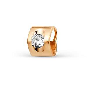 Подвеска из красного золота с фианитом