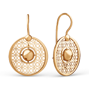 Серьги из красного золота