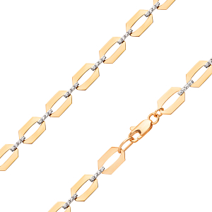 Браслет из красного золота с фианитами