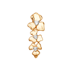 Подвеска из красного золота с фианитами