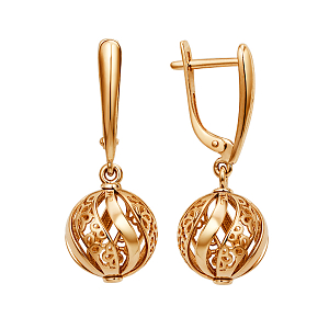 Серьги из красного золота