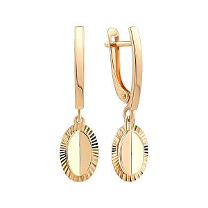 Серьги из красного золота