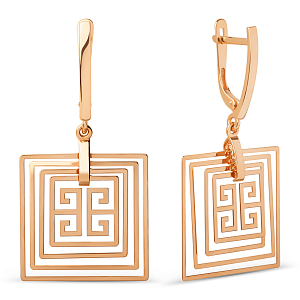 Серьги из красного золота