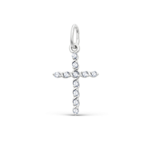 Подвеска из белого золота с фианитами