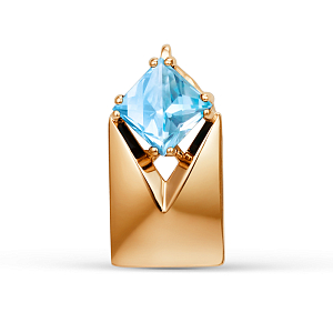 Подвеска из красного золота с swiss топазом