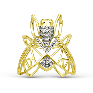 Подвеска из желтого золота с фианитами