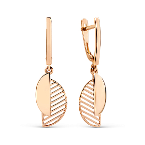 Серьги из красного золота