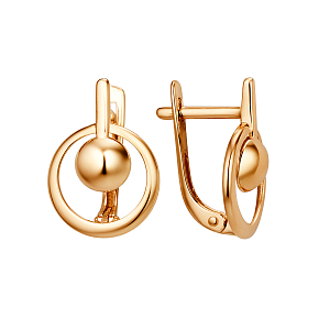 Серьги из красного золота