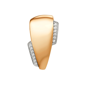 Подвеска из красного золота с фианитами