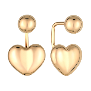 Серьги пусеты из красного золота