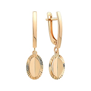 Серьги из красного золота