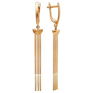 Серьги из красного золота